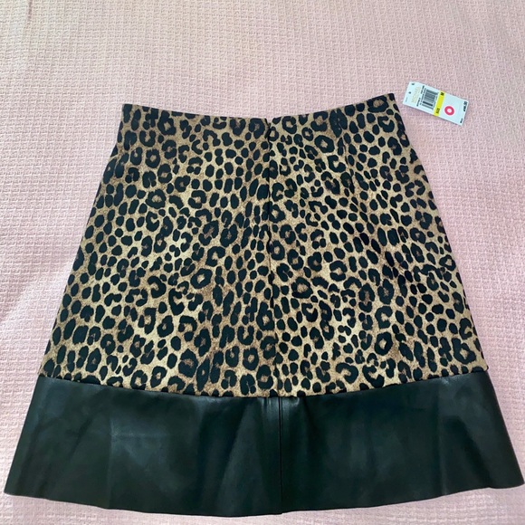 MICHAEL by Michael Kors Cheetah Leather Mini Skirt - Picture 6 of 8